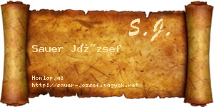 Sauer József névjegykártya